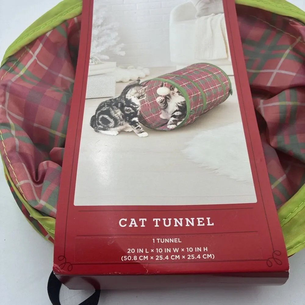 Foldable Wondershop Holiday Cat Playhouse Tunnel